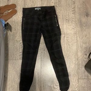 Dark plaid pants